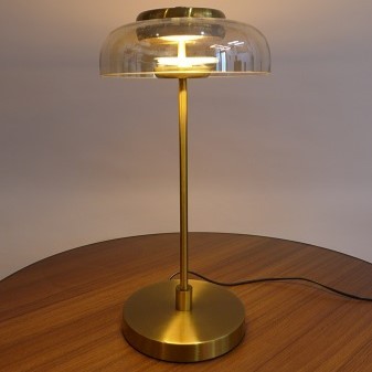 Lampu Meja LED Glass Shade Table Lamp Led 6W Finish Antique Brass